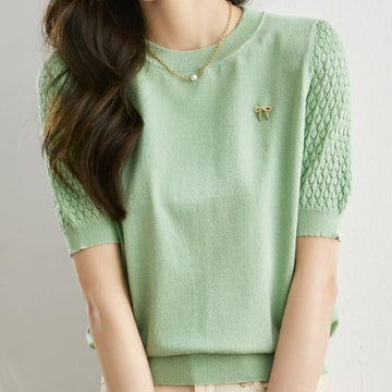 Loose Short Sleeve Sweater