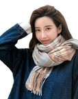 Women's Korean-style Autumn And Winter Plaid Scarf