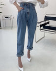 Women's Fashion Straight Loose Harem Jeans