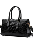 Women's Fashion Retro Crocodile Pattern All-match Shoulder Messenger Bag