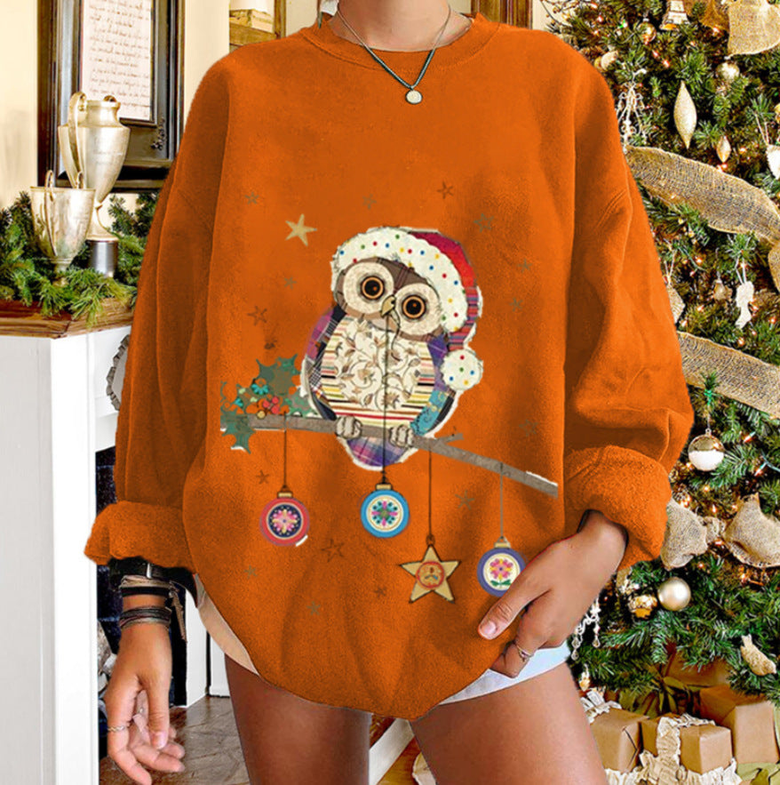 Christmas Elk Owl Sweater