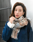 Women's Korean-style Autumn And Winter Plaid Scarf