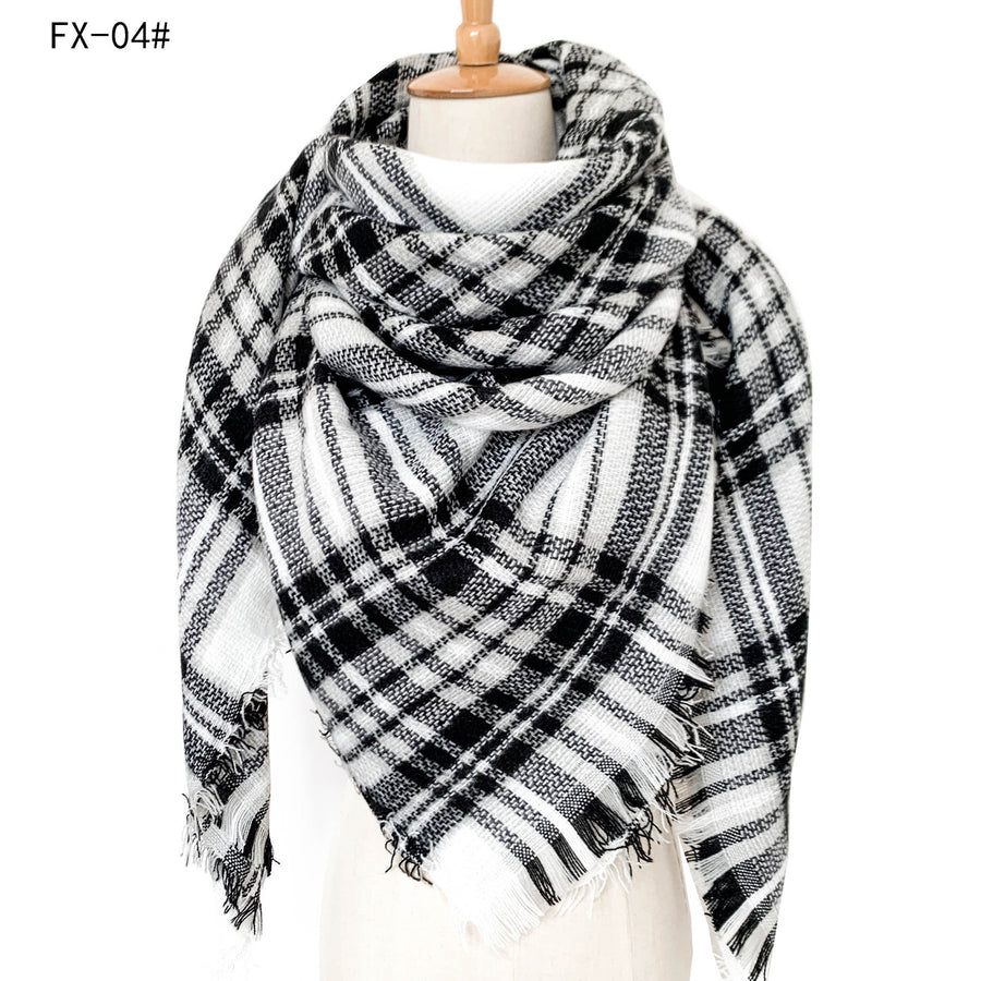 European And American Autumn And Winter Plus-sized Double-sided Qicaigei Scarf Women's Shawl