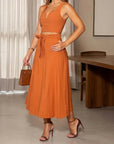 Summer New Midriff Outfit Pure Desire Sling Big Hem Skirt Suit