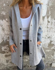 Casual Hooded Single-Breasted Cardigan