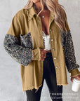 Off-shoulder Serpentine Shirt Jacket