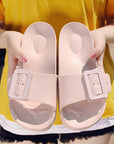 Buckle Slippers Summer Flip-flop Soft Sole Comfortable Sandals Women