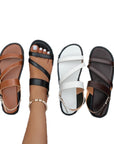 One-line Flat For Outdoors Casual Sandals Women's Shoes Sandals Plus Size Beach