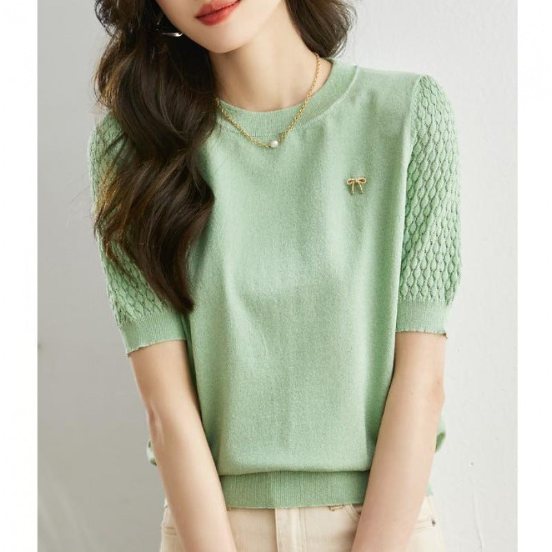 Loose Short Sleeve Sweater