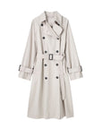 Women's Loose Long Trench Coat And Overcoat With Strap