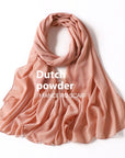 Pure Color Pearl Chiffon Scarf Headcloth Veil Chiffon Scarf