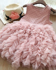 Dress Sleeveless Girl Summer Dress Puff Dress