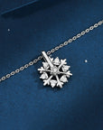 Rotatable 925 Silver Snowflake Necklace