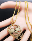 Personality Punk Gothic Hip Hop Hollow Skull Necklace Accessories