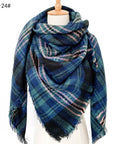 European And American Autumn And Winter Plus-sized Double-sided Qicaigei Scarf Women's Shawl