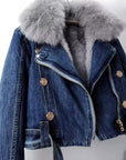 Detachable Fur Denim Jacket