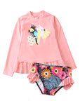 Children's Swimsuit Female Sun Protection Girls' Two-piece Swimsuit