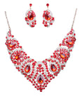 Colorful Bridal Necklace And Earring Set