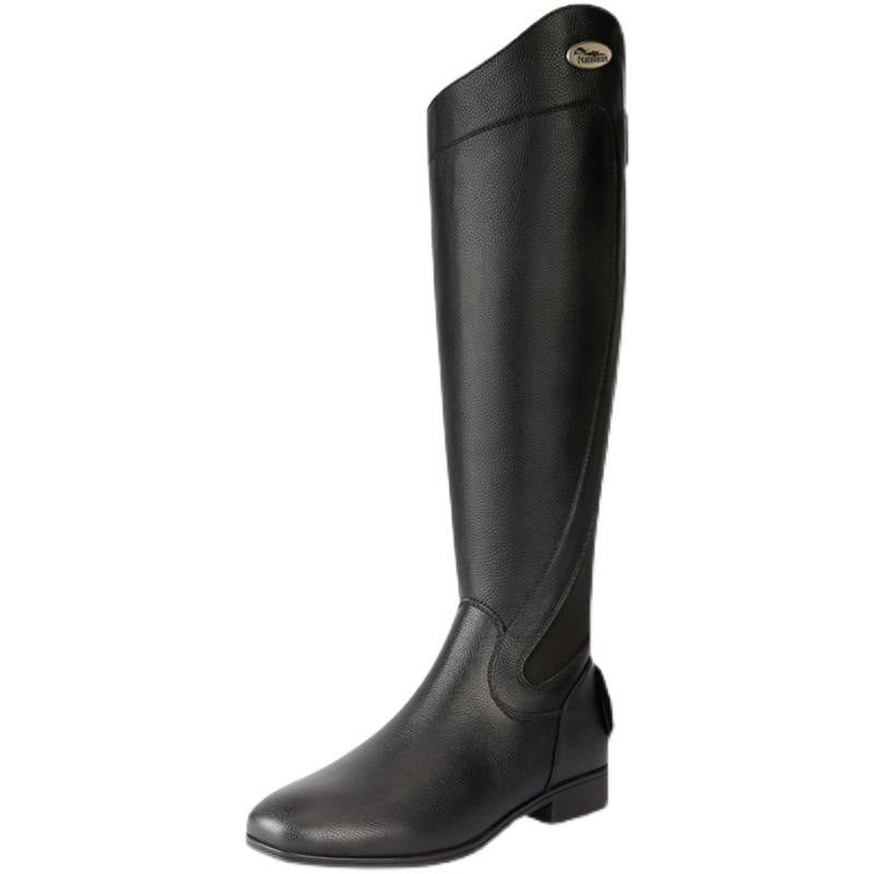 Black Cowhide Equestrian Boots