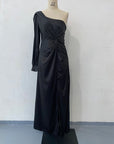 Fashionable Socialite Temperament Waist Tied Slim Fitting Long Skirt For Women