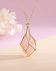 Spring 2023 New Natural Energy Crystal Pendant Ins Niche Design Valentine's Day Bag Bag Peace Necklace