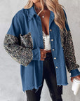 Off-shoulder Serpentine Shirt Jacket