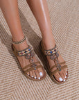 Bohemian Sandals Women's Casual Beaded Rhinestone Plus Size