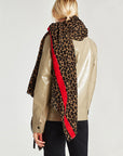 Festive Red Classic Leopard Pattern Imitation Cashmere Autumn And Winter Thick Warm Talma