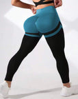 Women's High Waist Tight Color Matching Yoga Pants