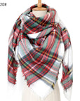 European And American Autumn And Winter Plus-sized Double-sided Qicaigei Scarf Women's Shawl