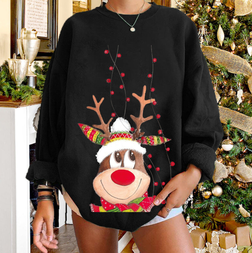 Christmas Elk Owl Sweater