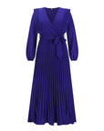 V-neck Swing Pleated Dress