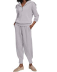 Long Sleeve Sweatshirt & High Waist Workout Pants Two-piece Set