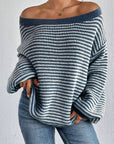 Off-neck Shoulder-baring Sweater