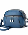 Solid Color Small Round Bag Fashion Multi-pocket Large Capacity Shoulder Crossbody Bags For Women Handbags