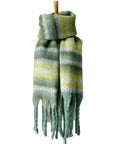 Winter Thickened Circle Yarn Striped Scarf Shawl