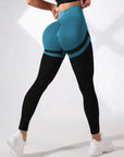 Women's High Waist Tight Color Matching Yoga Pants