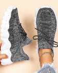 Women's Simple And Breathable Fly Woven Socks And Shoes