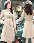 Fashion Slim-fitting Loose Woolen Coat Women