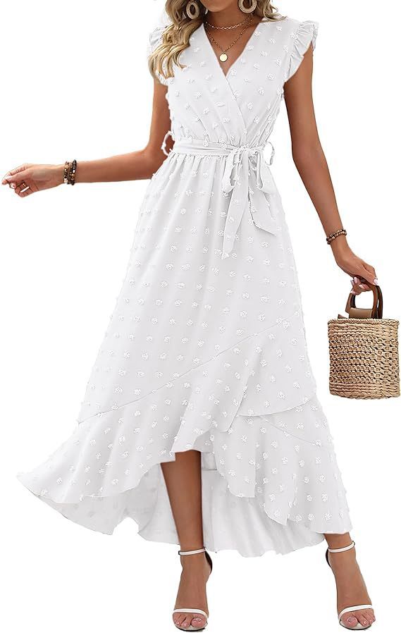 Dress Ruffle Sleeve S Wave Bohemia Elegant Maxi Dress