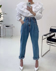 Women's Fashion Straight Loose Harem Jeans