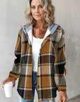 Women's Large Checks Style Women's Woolen Jacket Plaid