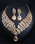 Crystal African Necklace Earring Set