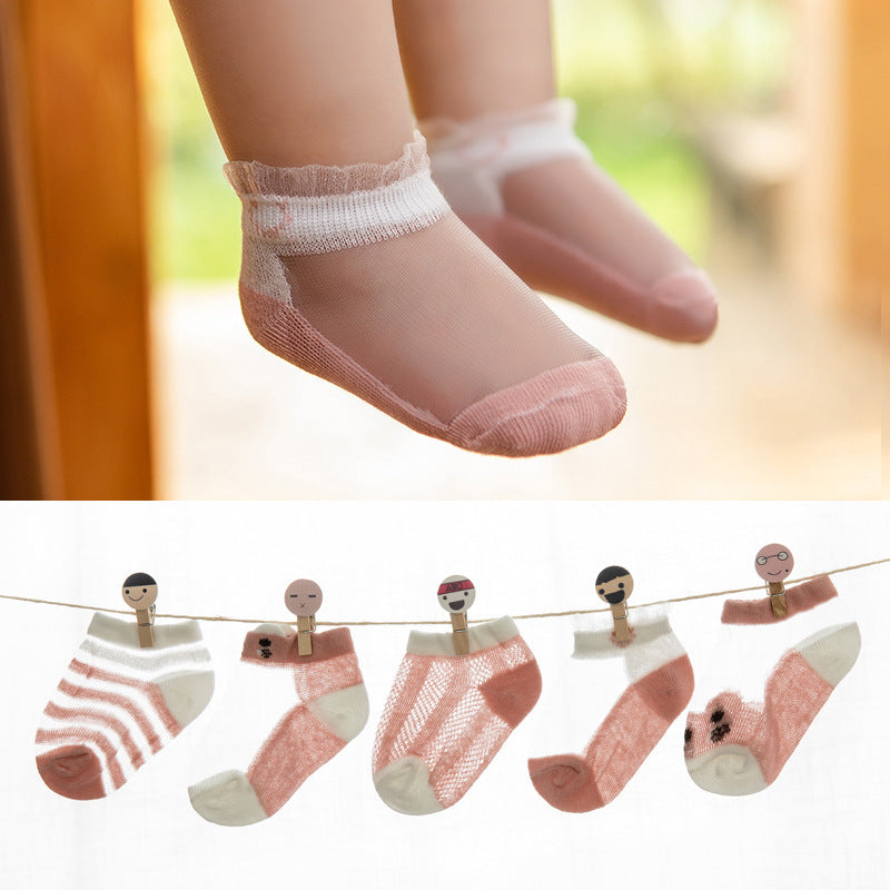 Thin cotton hollow children's socks