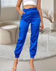 Casual Multi-pocket Cargo Pants Commuting Flattering Straight-leg Trousers