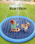 Non-Slip Splash Pad For Kids And Pet Dog Pool Summer Outdoor Water Toys Fun Backyard Fountain Play Mat