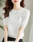 Loose Short Sleeve Sweater