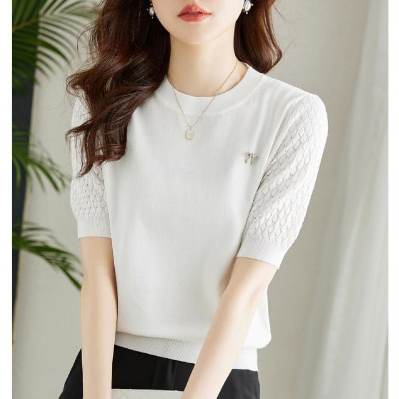 Loose Short Sleeve Sweater