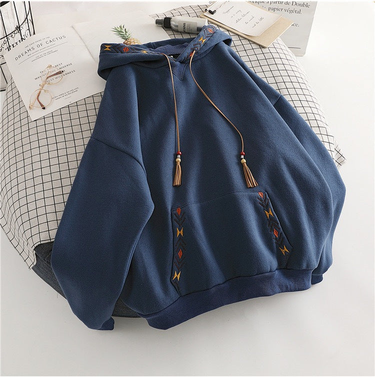 Hooded Korean Style Loose All-matching Top