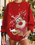 Christmas Elk Owl Sweater